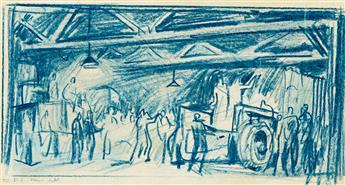 JO MIELZINER (1901 - 1976) Four stage design thumbnail sketches for Too Many Heroes.
